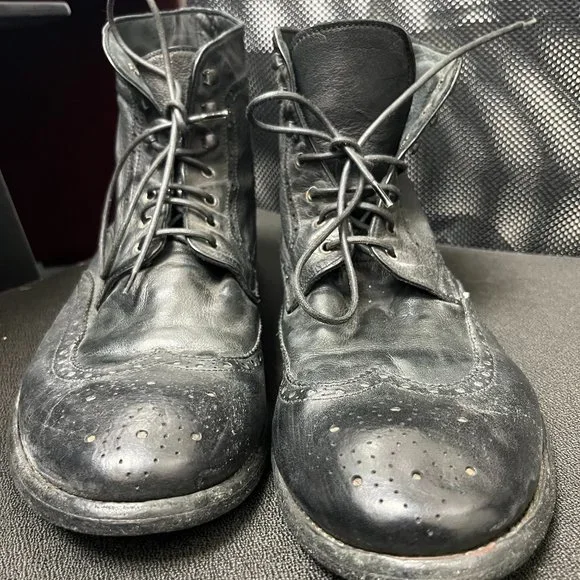 Officine Creative Brogue Wing-Tip Boots size 45 Wingtip Brogue Boot Light Tan | Thomas Bird | tblon.com main image 3